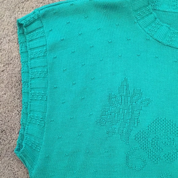 Vintage Sweater Floral Dolman Sleeve Sweater Vest Lightweight Size Large - Picture 2 of 8